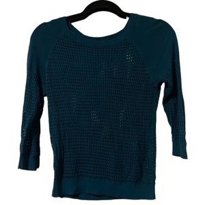 Express Teal Quarter Sleeve Shirt